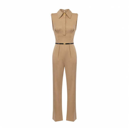 SALOPETA  ELISABETTA FRANCHI, Regular Fit, Satin, Elegant, Beige