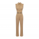 SALOPETA  ELISABETTA FRANCHI, Regular Fit, Satin, Elegant, Beige - TU05356E2EA2