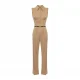 SALOPETA  ELISABETTA FRANCHI, Regular Fit, Satin, Elegant, Beige - TU05356E2EA2