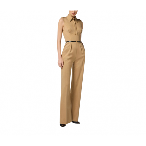 SALOPETA  ELISABETTA FRANCHI, Regular Fit, Satin, Elegant, Beige