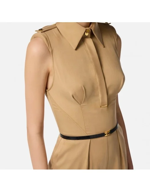SALOPETA ELISABETTA FRANCHI, Regular Fit, Satin, Elegant, Beige - TU05356E2EA2 SALOPETA ELISABETTA FRANCHI, Regular Fit, Satin, Elegant, Beige - TU05356E2EA2