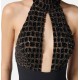 SALOPETA ELISABETTA FRANCHI, Fara maneci, Crocodil insert, Negru - TU06257E2110