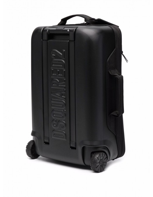 Troler DSQUARED2, Icon Logo Suitcase, Black - TYM000511703199