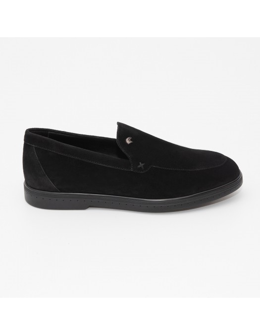 Loafers  STEFANO RICCI, Suede Black Slip-On, Black - UC62G2328SDPN999