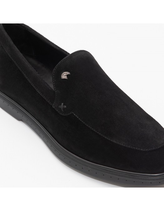 Loafers  STEFANO RICCI, Suede Black Slip-On, Black - UC62G2328SDPN999