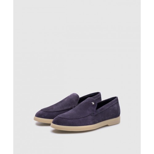 Loafers STEFANO RICCI, Suede, Logo Patch, Purple Loafers STEFANO RICCI, Suede, Logo Patch, Purple
