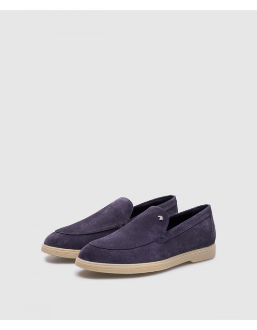 Loafers STEFANO RICCI, Suede, Logo Patch, Purple - UC64G2287SDPB013