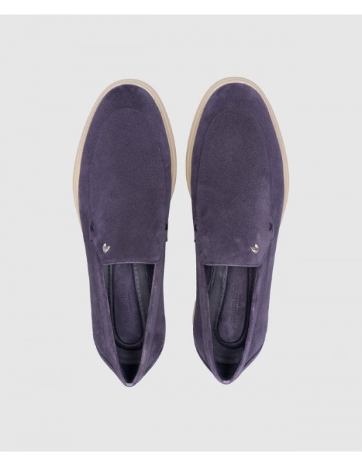 Loafers STEFANO RICCI, Suede, Logo Patch, Purple - UC64G2287SDPB013