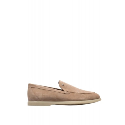 Loafers STEFANO RICCI, Suede, Logo Patch, Beige Loafers STEFANO RICCI, Suede, Logo Patch, Beige