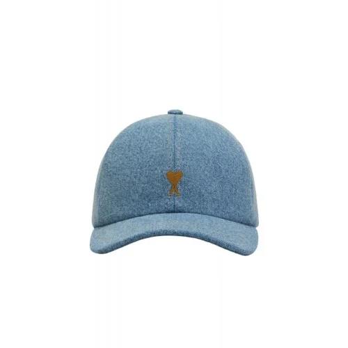 Sapca AMI PARIS, Blue Denim Ami De Coeur Embroidery Cap