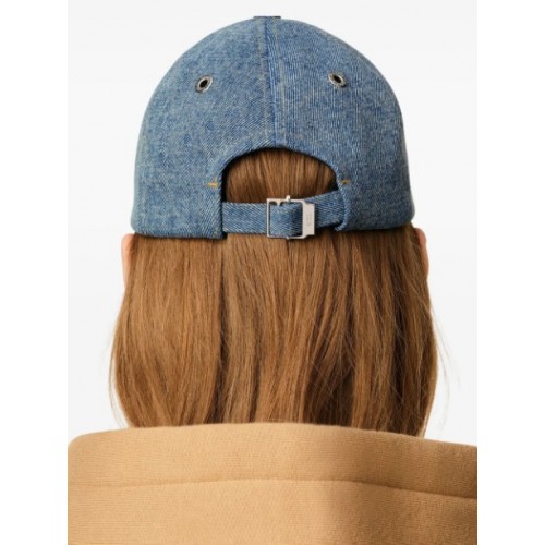 Sapca AMI PARIS, Blue Denim Ami De Coeur Embroidery Cap