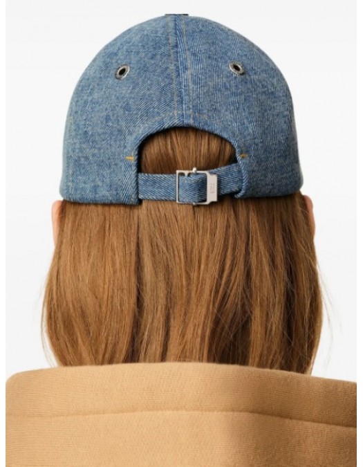 Sapca AMI PARIS, Blue Denim Ami De Coeur Embroidery Cap - UCP264DE0046480