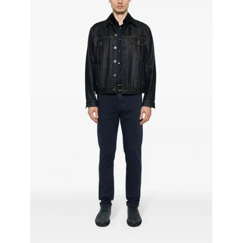 Jeans Zegna, Logo Patch, Bleumarin Jeans Zegna, Logo Patch, Bleumarin