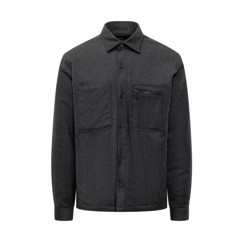 Camasa Zegna, Wool, Buttoned Long Sleeved, Grey Camasa Zegna, Wool, Buttoned Long Sleeved, Grey