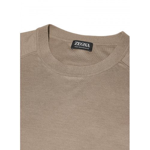 Tricou Zegna, Wool, Classic Design, Beige Tricou Zegna, Wool, Classic Design, Beige
