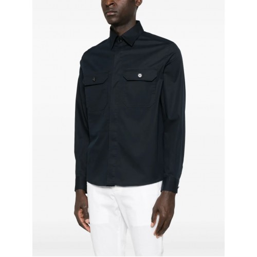 Camasa Zegna, Gabardine Weave, Navy Blue Camasa Zegna, Gabardine Weave, Navy Blue