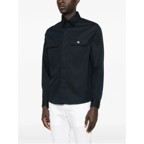 Camasa Zegna, Gabardine Weave, Navy Blue