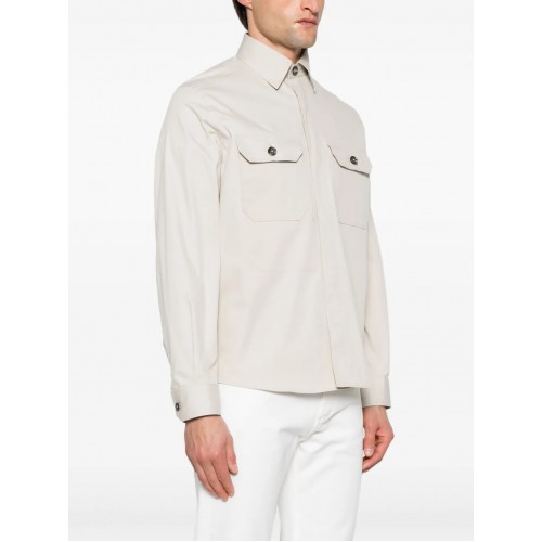 Camasa Zegna, Stretch Cotton, Light Beige Camasa Zegna, Stretch Cotton, Light Beige