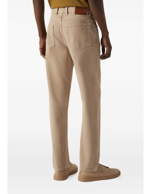 Jeans ZEGNA, Roccia cotton trousers, Cream - UHIB9A3CITY252N03