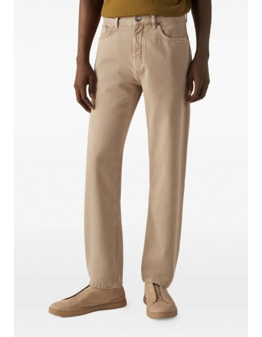 Jeans ZEGNA, Roccia cotton trousers, Cream - UHIB9A3CITY252N03