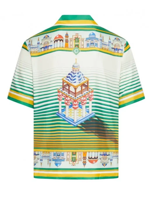Camasa Casablanca, Cuban Collar, Multicolor - UMF23SH00311CITYSCAPE Camasa Casablanca, Cuban Collar, Multicolor - UMF23SH00311CITYSCAPE