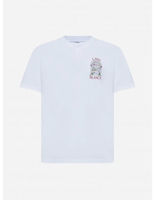 Tricou Casablanca, Le Passage Print, White - UMPS25JTS00107LE Tricou Casablanca, Le Passage Print, White - UMPS25JTS00107LE