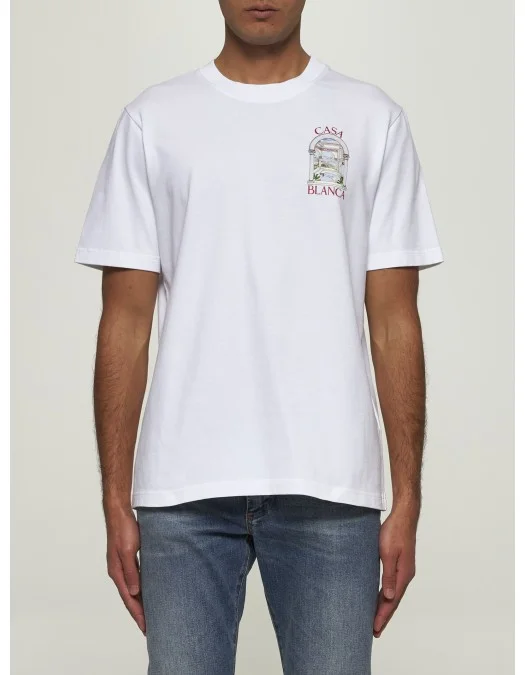 Tricou Casablanca, Le Passage Print, White - UMPS25JTS00107LE Tricou Casablanca, Le Passage Print, White - UMPS25JTS00107LE