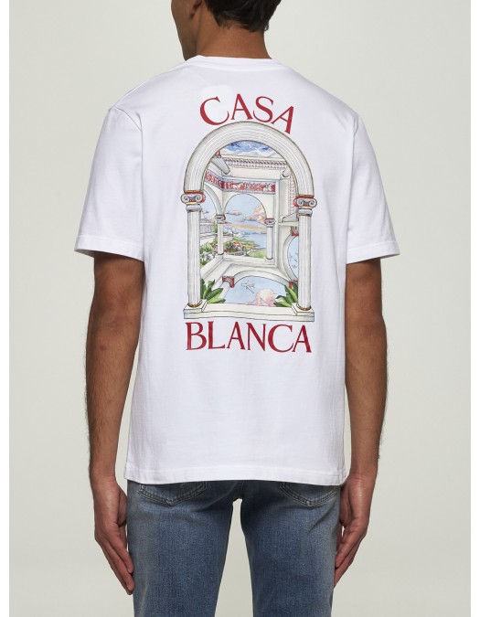 Tricou Casablanca, Le Passage Print, White - UMPS25JTS00107LE