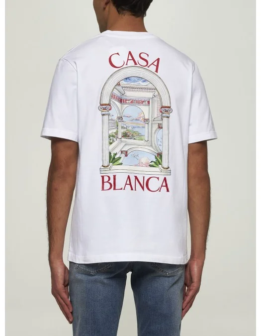 Tricou Casablanca, Le Passage Print, White - UMPS25JTS00107LE Tricou Casablanca, Le Passage Print, White - UMPS25JTS00107LE