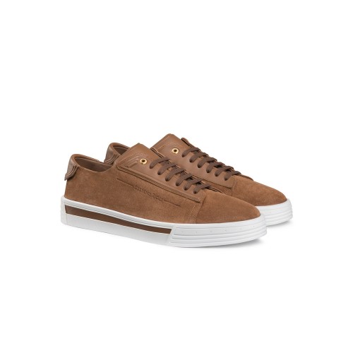 Sneakers STEFANO RICCI, Suede, Calfshin Leather, Brown Sneakers STEFANO RICCI, Suede, Calfshin Leather, Brown