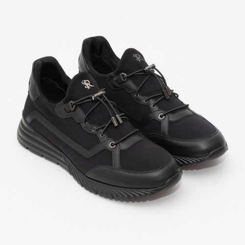 Sneakers STEFANO RICCI,  Modern Lacing System, Black