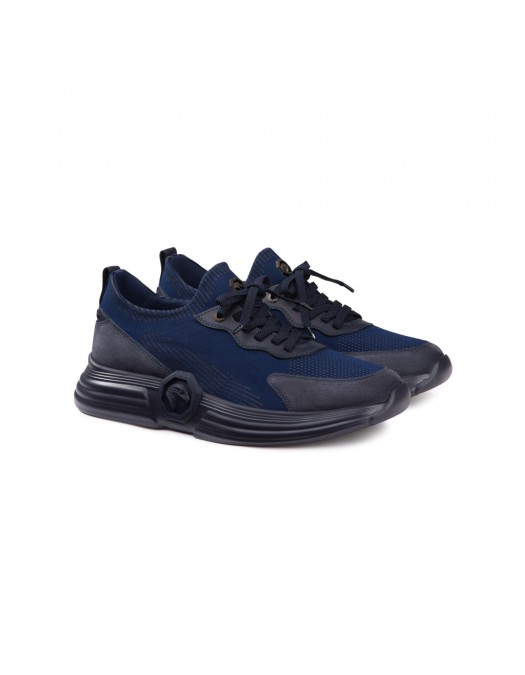 Sneakers STEFANO RICCI, Suede, Running Design, Navy Blue - UZ27G6582TSSDPWB077