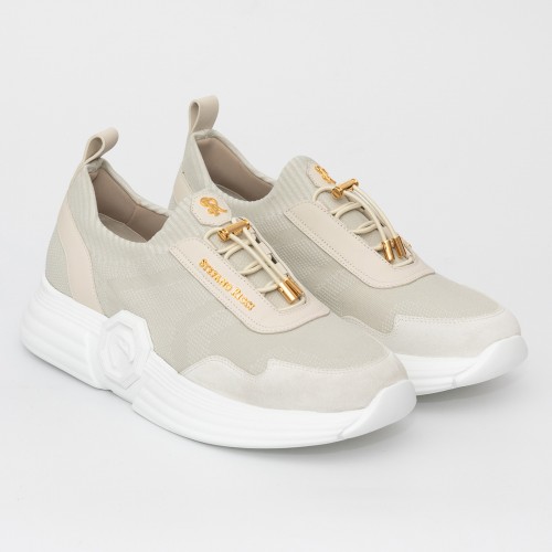 Sneakers STEFANO RICCI, Logo Insert, Bej