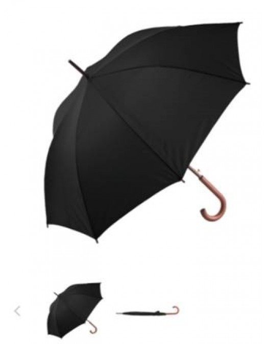 Umbrela CAPODOPERA, Logo atasat, Negru - UmbrelaCap