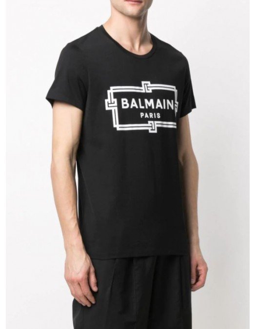 TRICOU BALMAIN, Negru, Logo Print - VH0EF000G065GAB