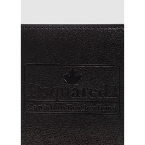 Portofel DSQUARED2, BLACK Foldable wallet with logo
