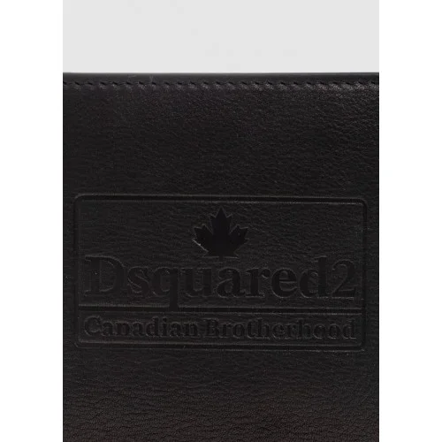Portofel DSQUARED2, BLACK Foldable wallet with logo