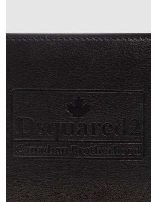 Portofel DSQUARED2, BLACK Foldable wallet with logo - WAM0074046000012124