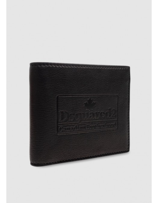 Portofel DSQUARED2, BLACK Foldable wallet with logo - WAM0074046000012124
