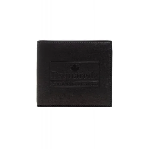 Portofel DSQUARED2, BLACK Foldable wallet with logo