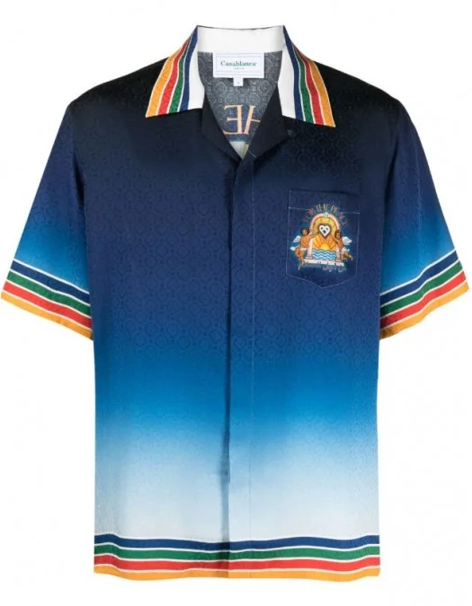 Camasa Casablanca, For The Peace Print, Multicolor - WF23SH00313STUDIODEMUSIQUE Camasa Casablanca, For The Peace Print, Multicolor - WF23SH00313STUDIODEMUSIQUE
