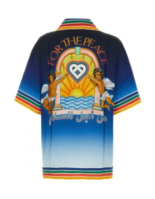 Camasa Casablanca, For The Peace Print, Multicolor - WF23SH00313STUDIODEMUSIQUE Camasa Casablanca, For The Peace Print, Multicolor - WF23SH00313STUDIODEMUSIQUE