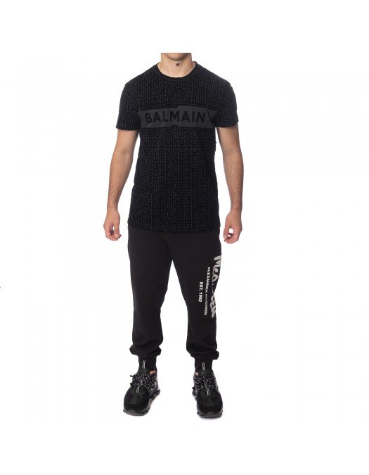 TRICOU BALMAIN, Black Monogram, Bumbac - WH1EF000B133EAP TRICOU BALMAIN, Black Monogram, Bumbac - WH1EF000B133EAP