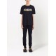 Tricou BALMAIN, White and Gold Logo, Negru - XH0EG010BB59EDC