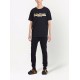 Tricou BALMAIN, White and Gold Logo, Negru - XH0EG010BB59EDC