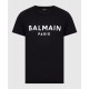 Tricou BALMAIN, White Logo, Negru - XH1EF000BB23EAB