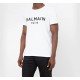 Tricou BALMAIN, Black Logo, Alb - XH1EF000BB23GAB