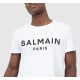 Tricou BALMAIN, Black Logo, Alb - XH1EF000BB23GAB