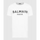 Tricou BALMAIN, Black Logo, Alb - XH1EF000BB23GAB