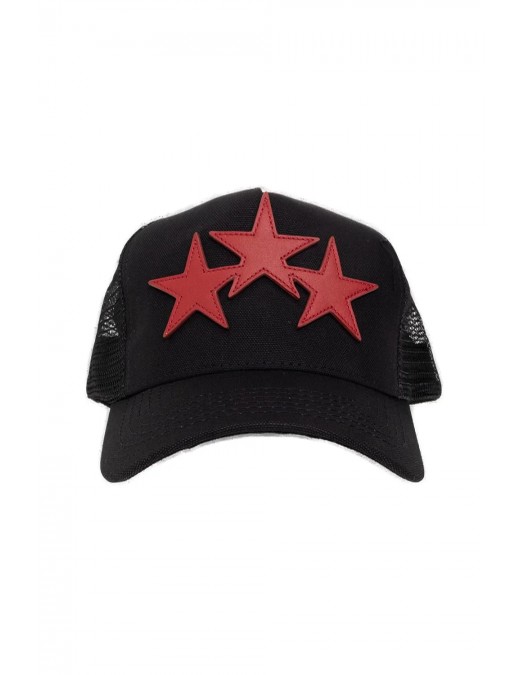 SAPCA AMIRI, Trucker Design, Red Stars, Black - XMAH002BLACKRED SAPCA AMIRI, Trucker Design, Red Stars, Black - XMAH002BLACKRED